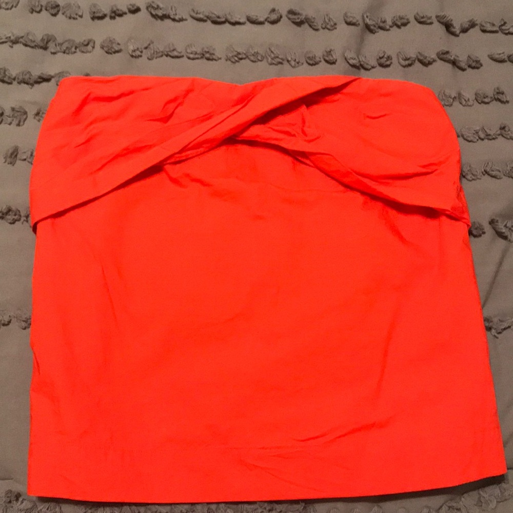J Crew Red strapless top